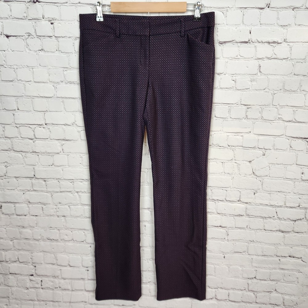Express Blue and Red Printed "Editor" Trouser Dress Pants Size 8R